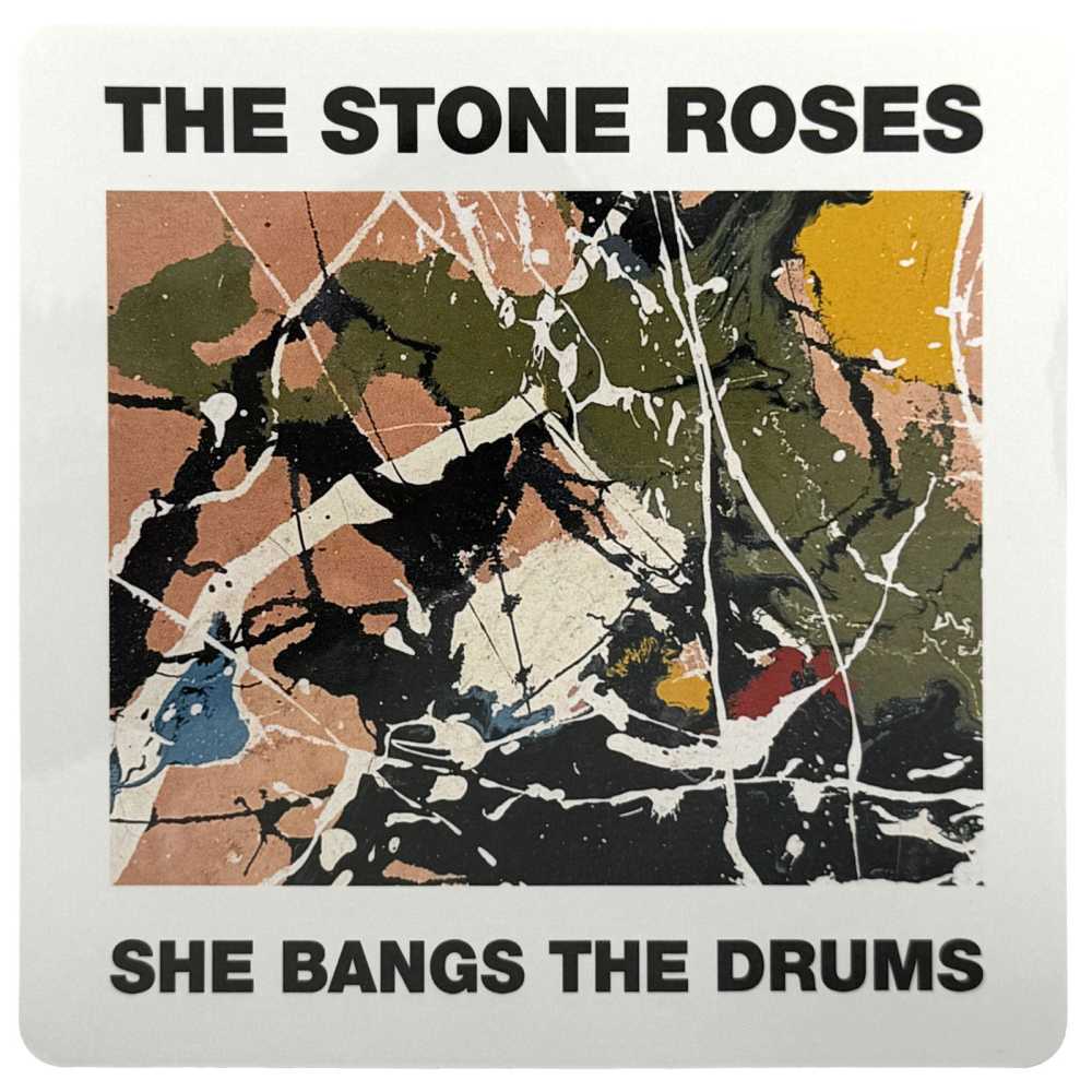 The Stone Roses - She Bangs The Drum Sticker - White/Multicolours